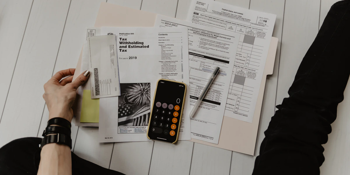 Couple reviewing finances together at a table