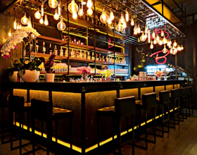 Cocktail making bar